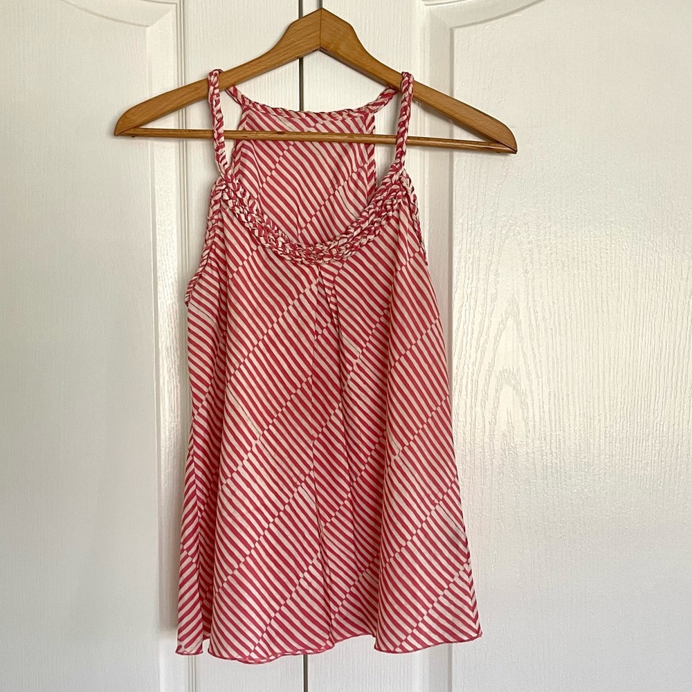 BR 100% Silk Braided Neck Tank Top